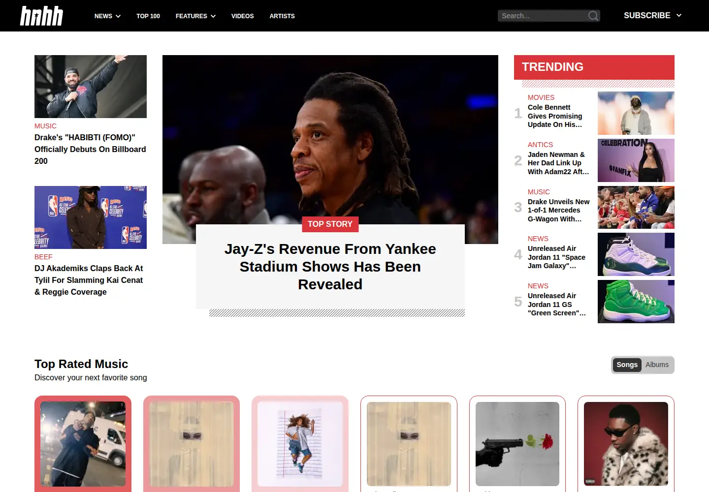 Screenshot of hotnewhiphop.com