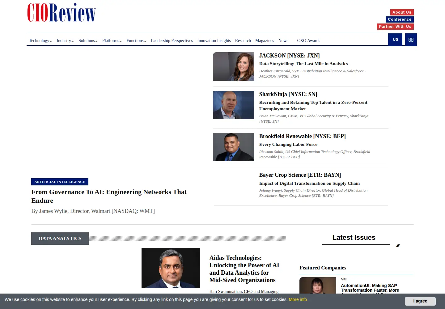 Screenshot of cioreview.com