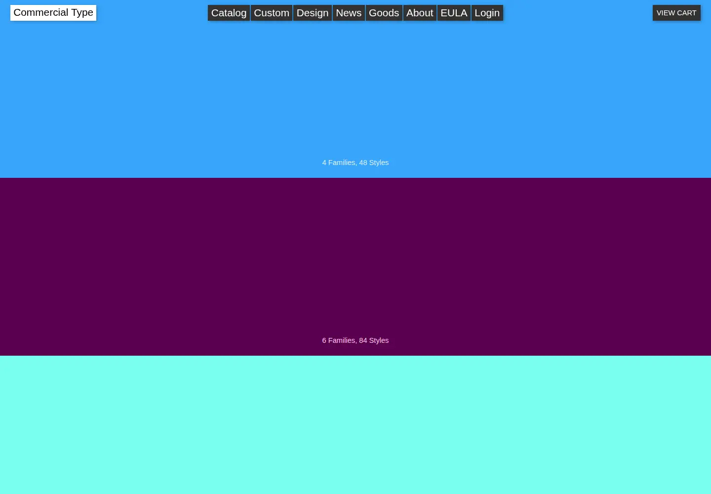 Screenshot of commercialtype.com