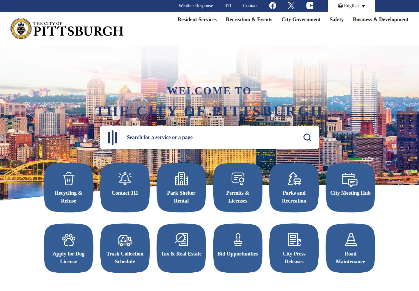 Screenshot of pittsburghpa.gov