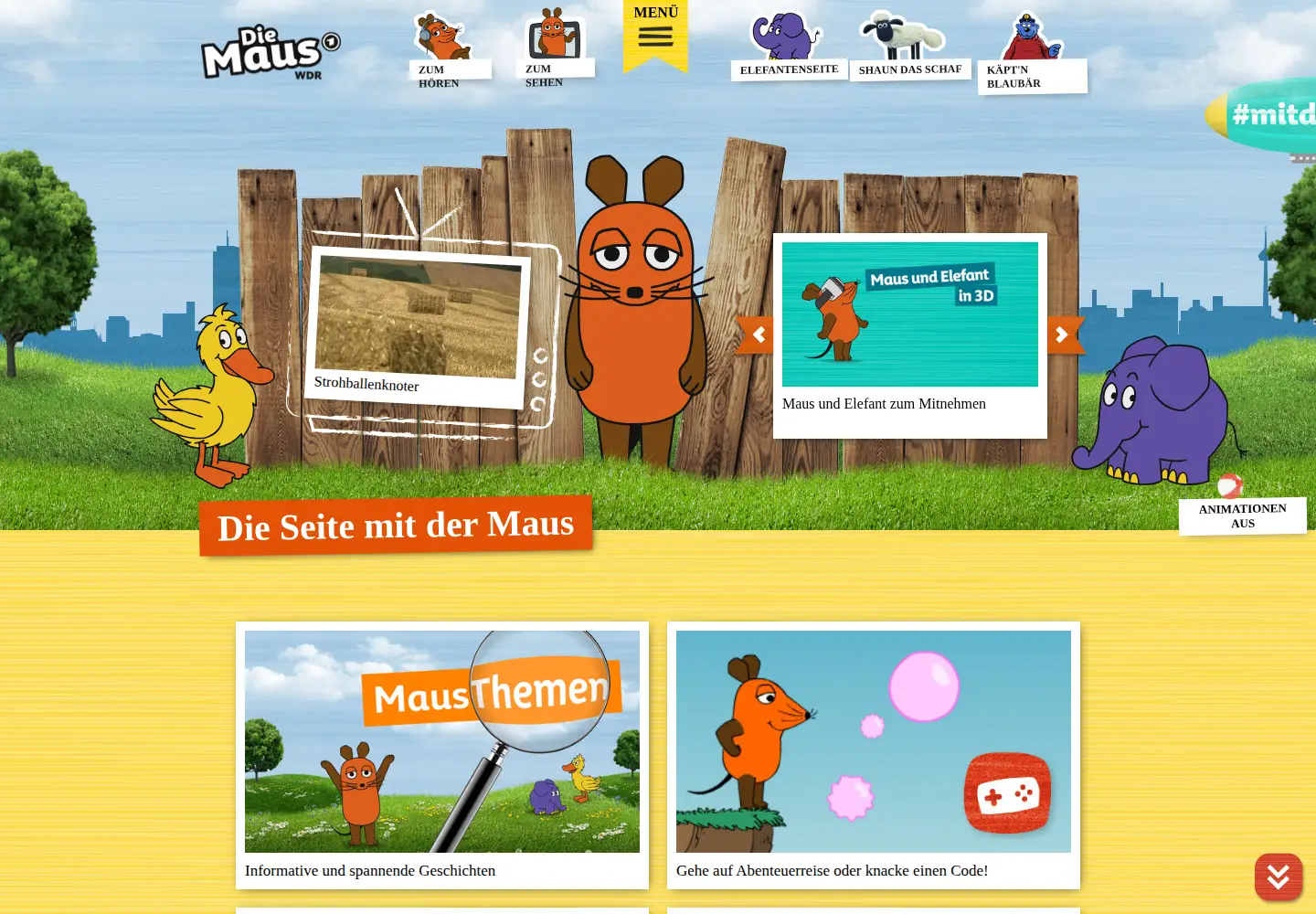 Screenshot of wdrmaus.de