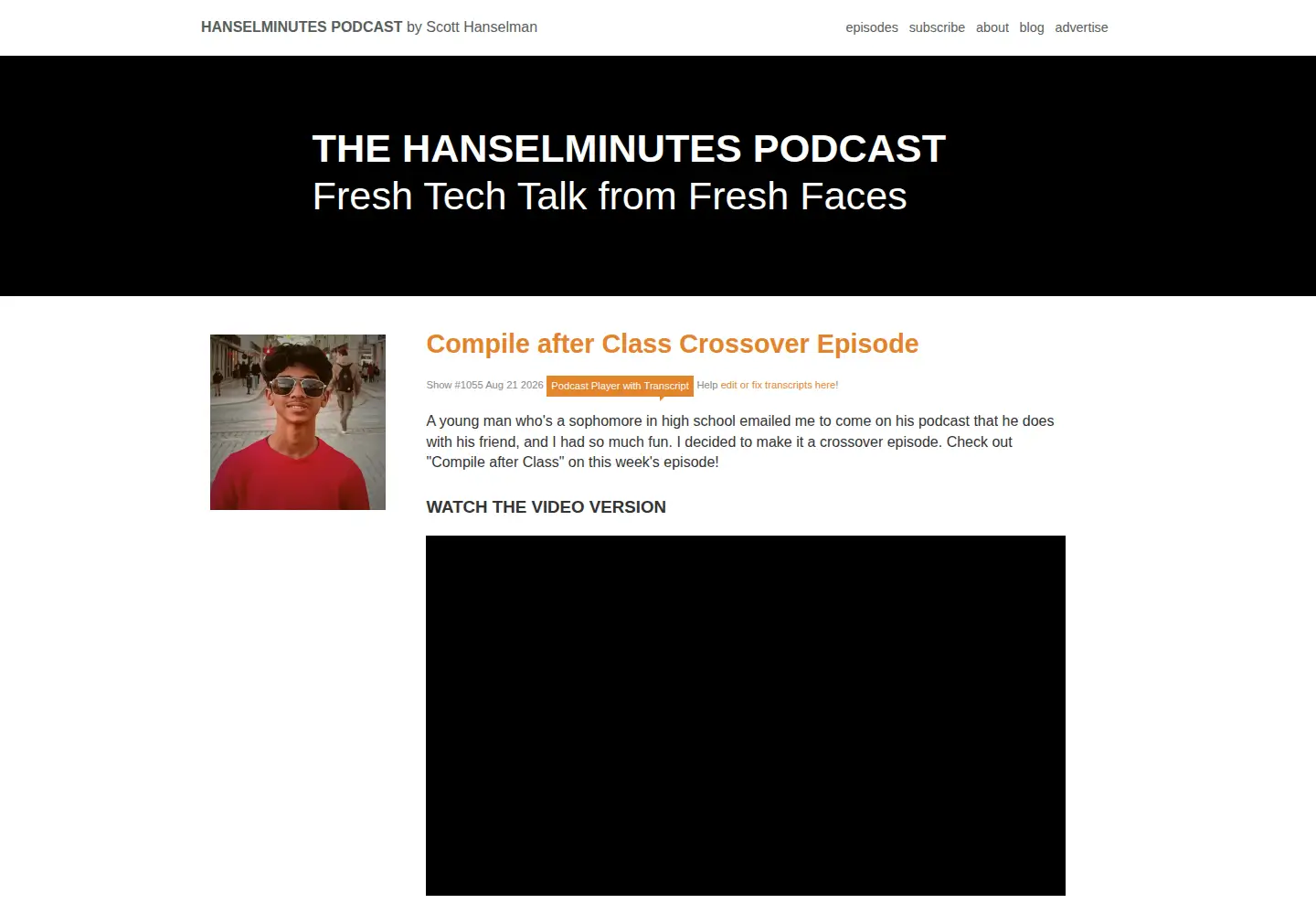 Screenshot of hanselminutes.com