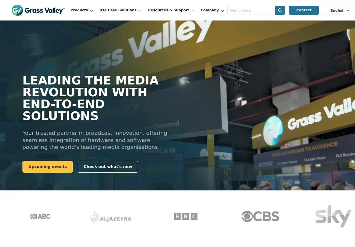 Screenshot of grassvalley.com