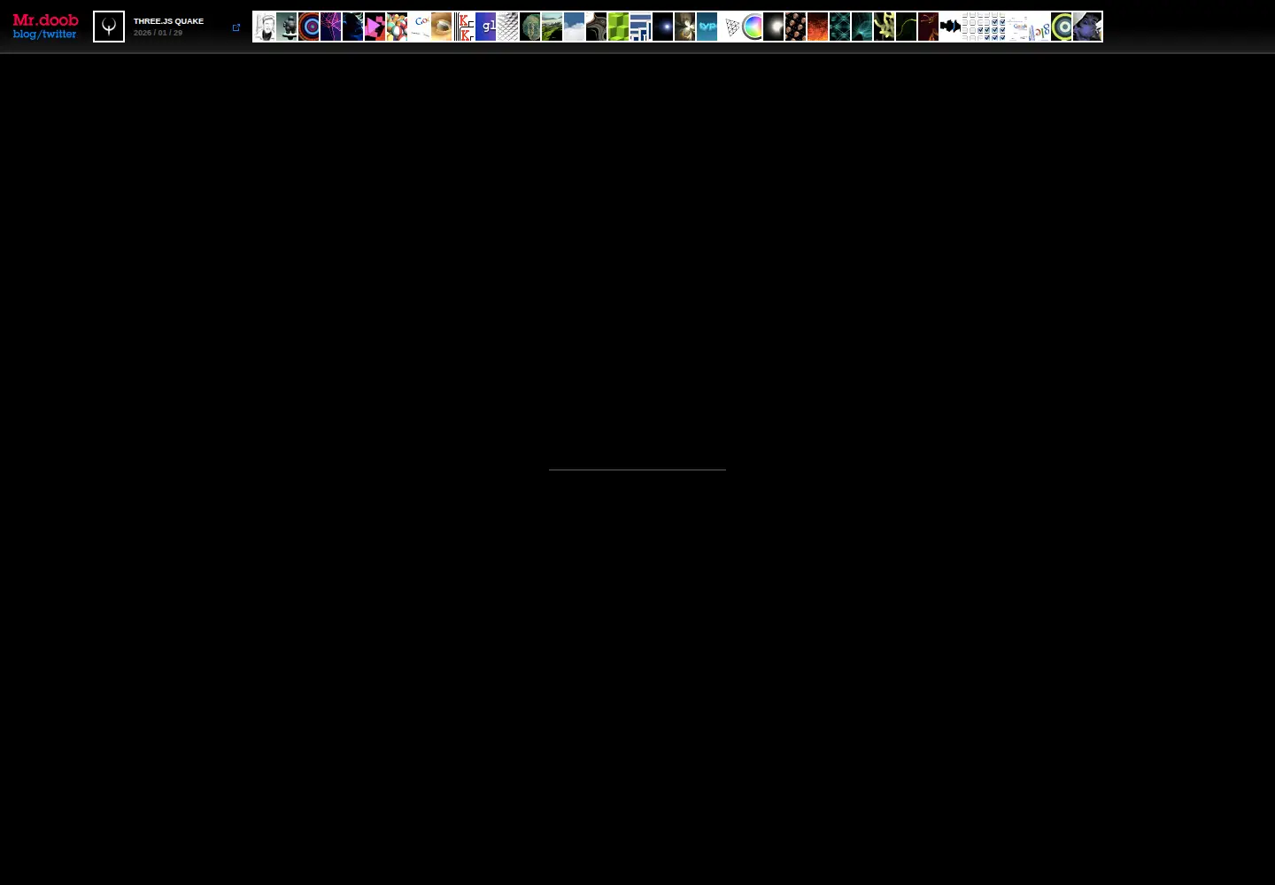 Captured homepage of mrdoob.com in the current scan