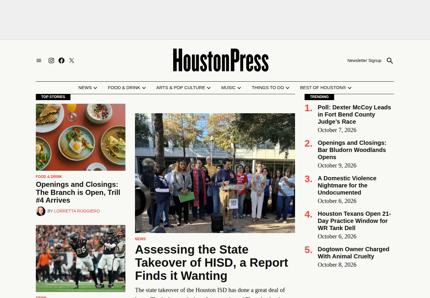 Screenshot of houstonpress.com