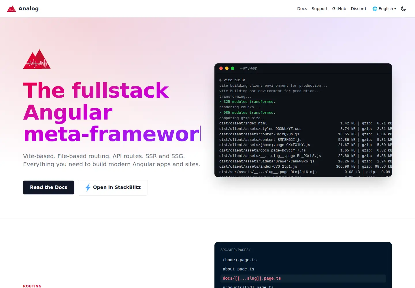 Screenshot of analogjs.org