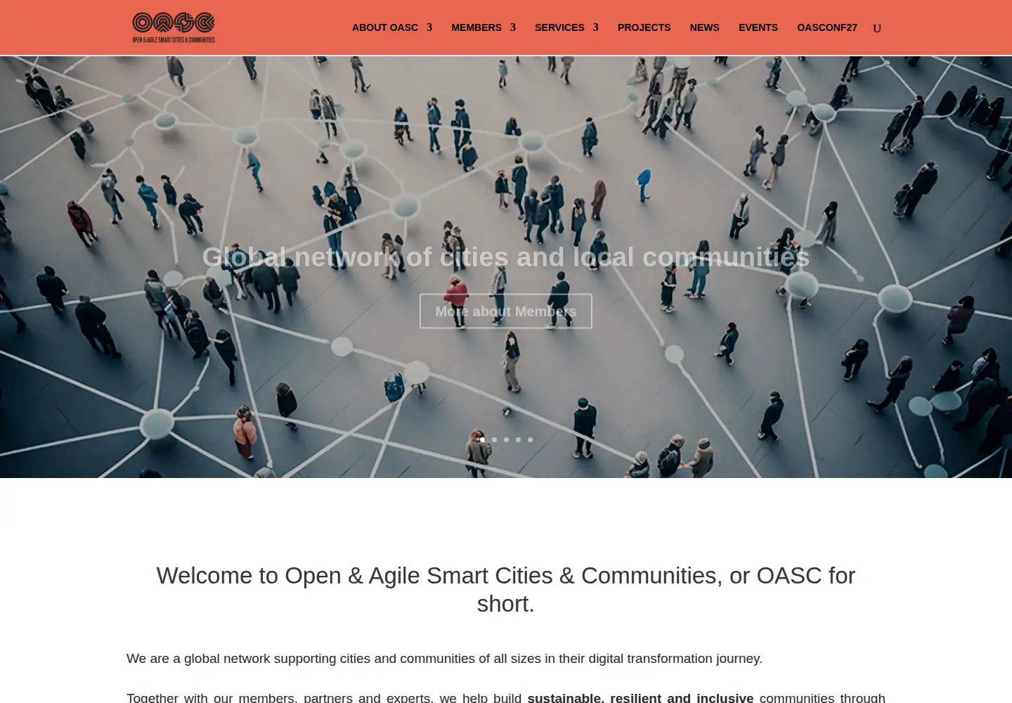 Screenshot of oascities.org