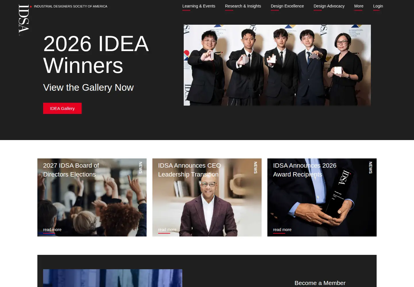 Captured homepage of idsa.org in the current scan