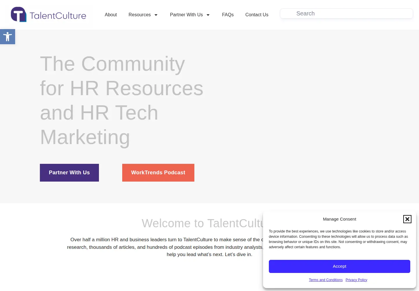Screenshot of talentculture.com