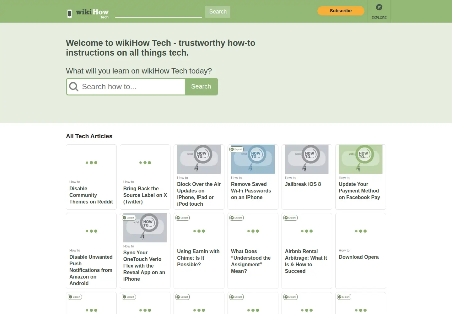 Screenshot of wikihow.tech