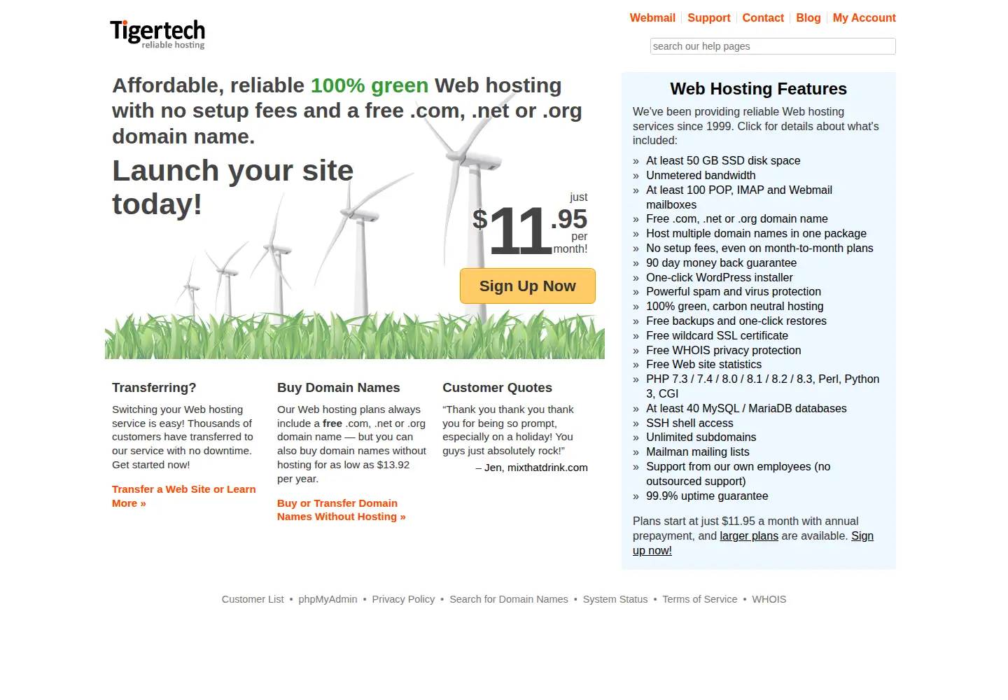 Screenshot of tigertech.net