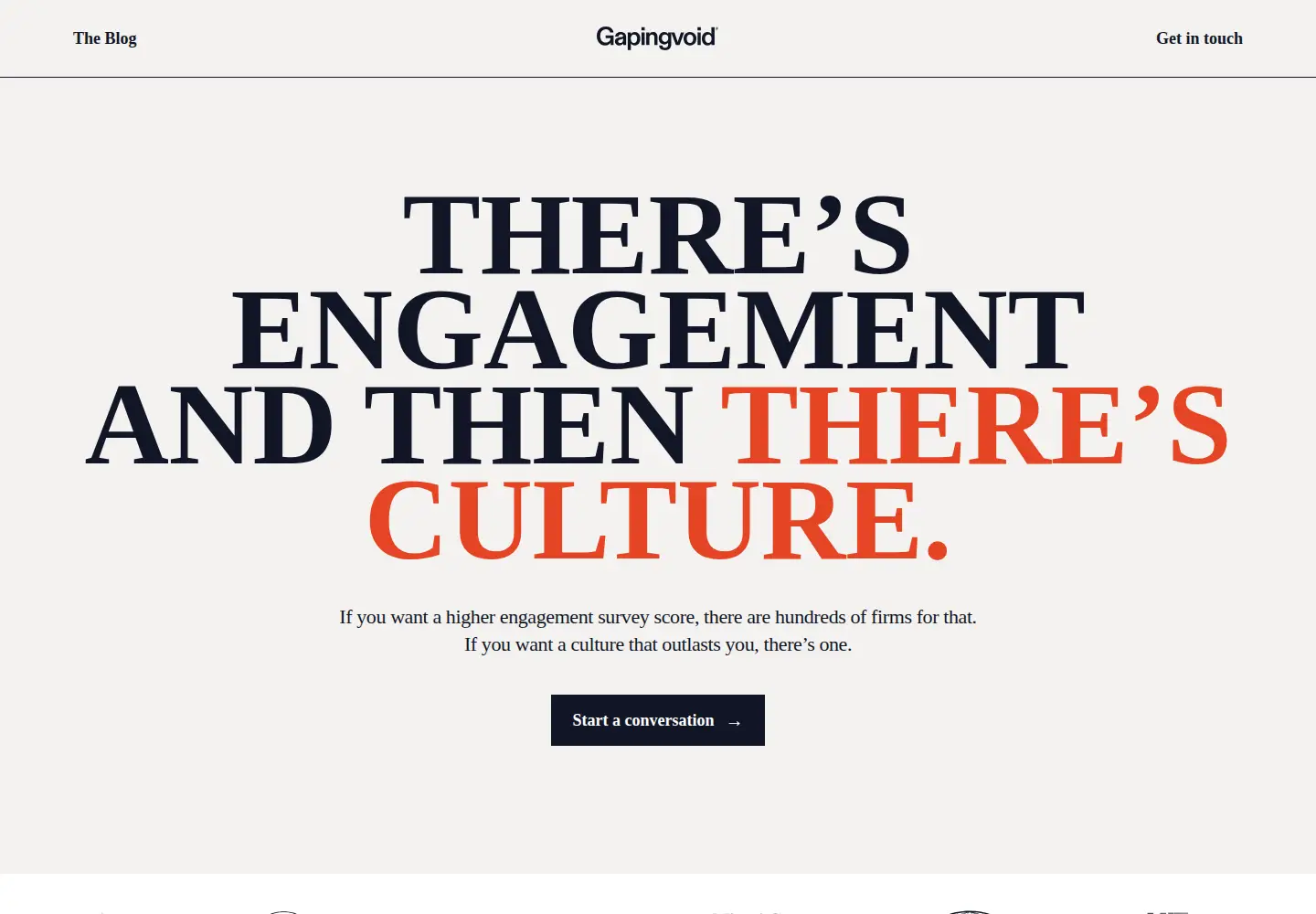 Screenshot of gapingvoid.com