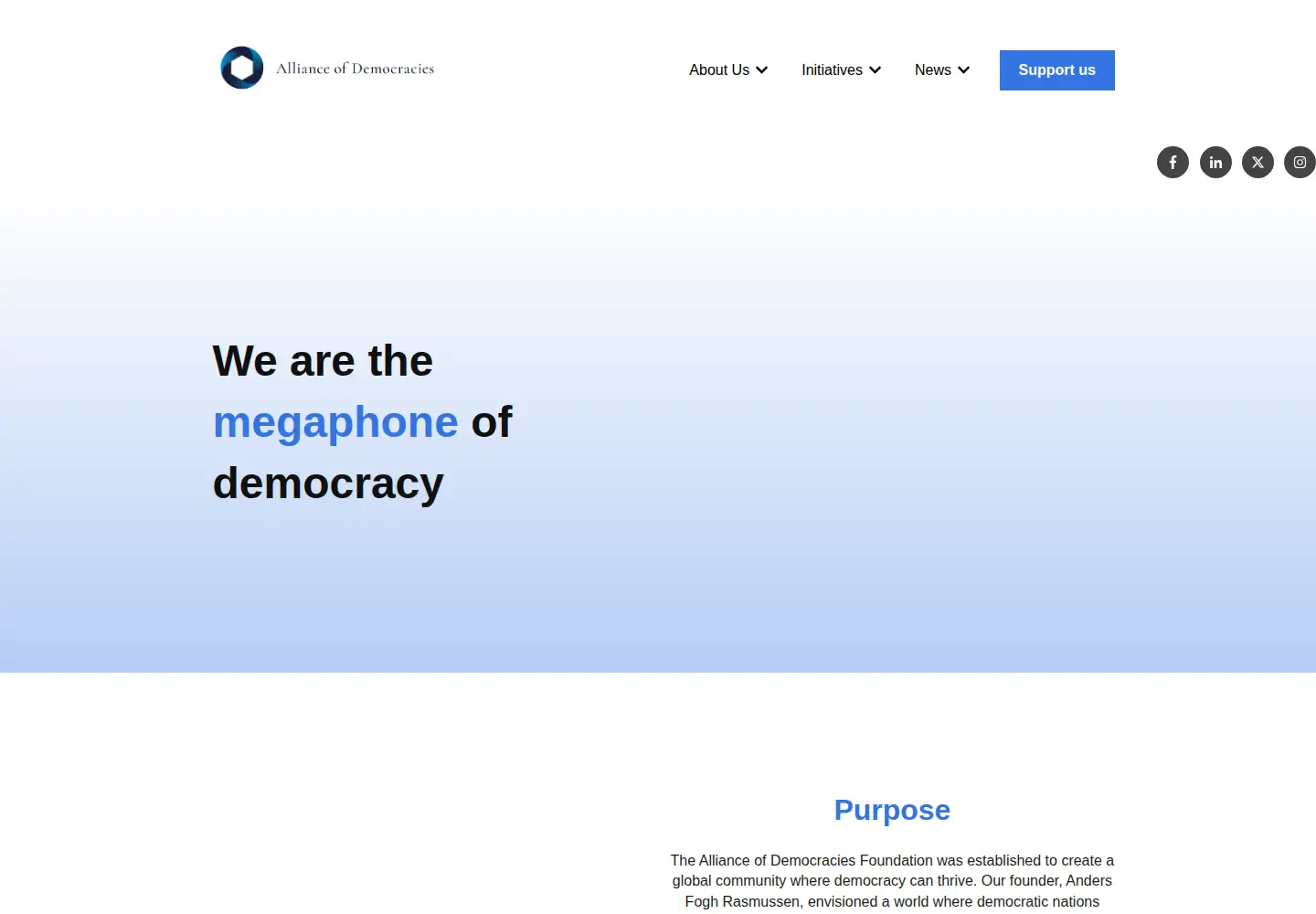Screenshot of allianceofdemocracies.org