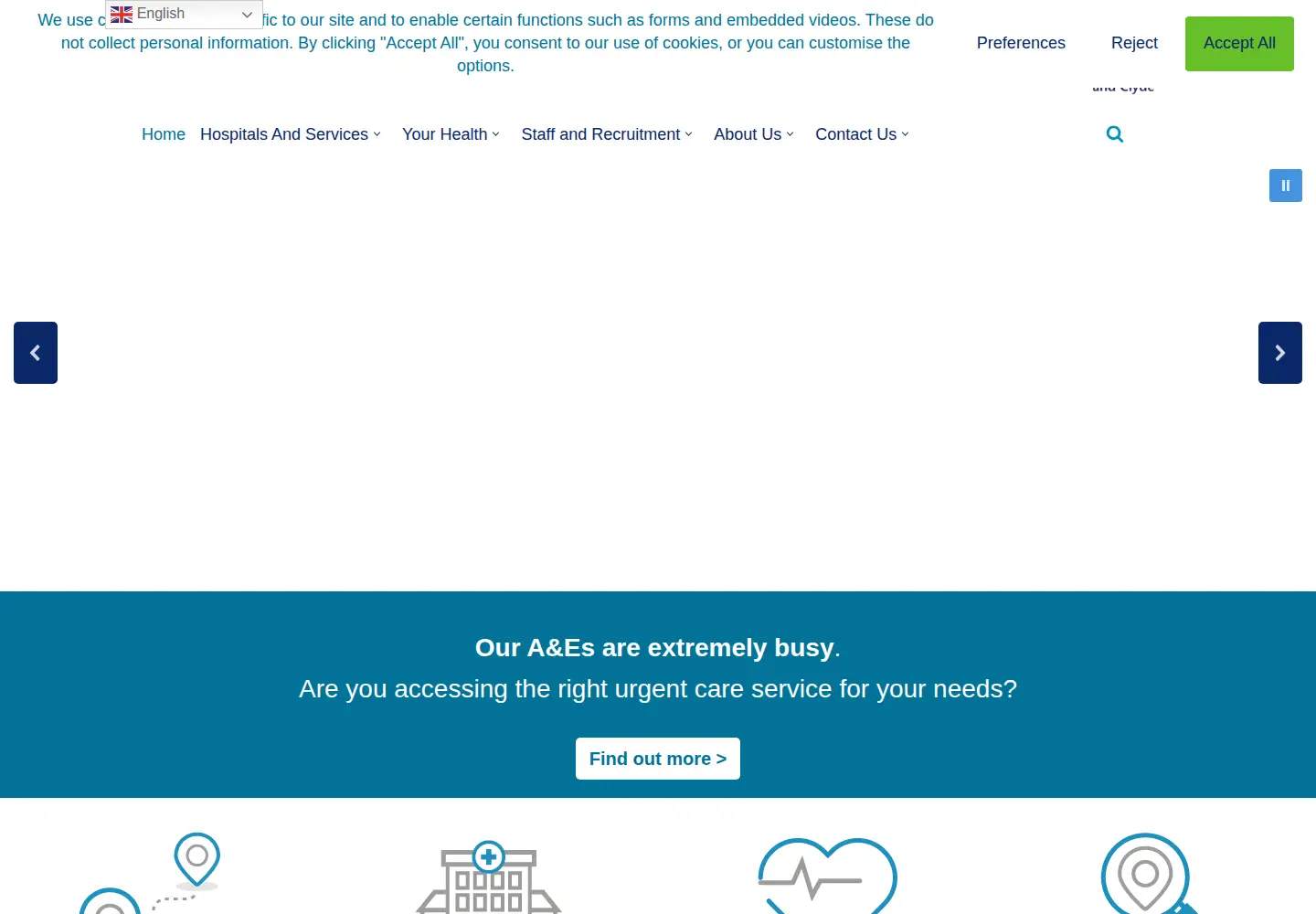 Screenshot of nhsggc.org.uk