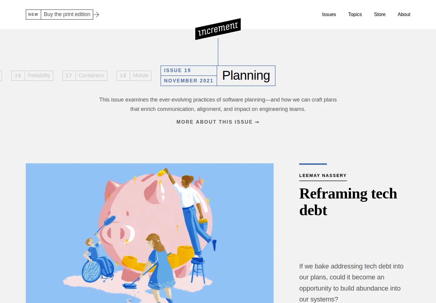 Captured homepage of increment.com in the current scan
