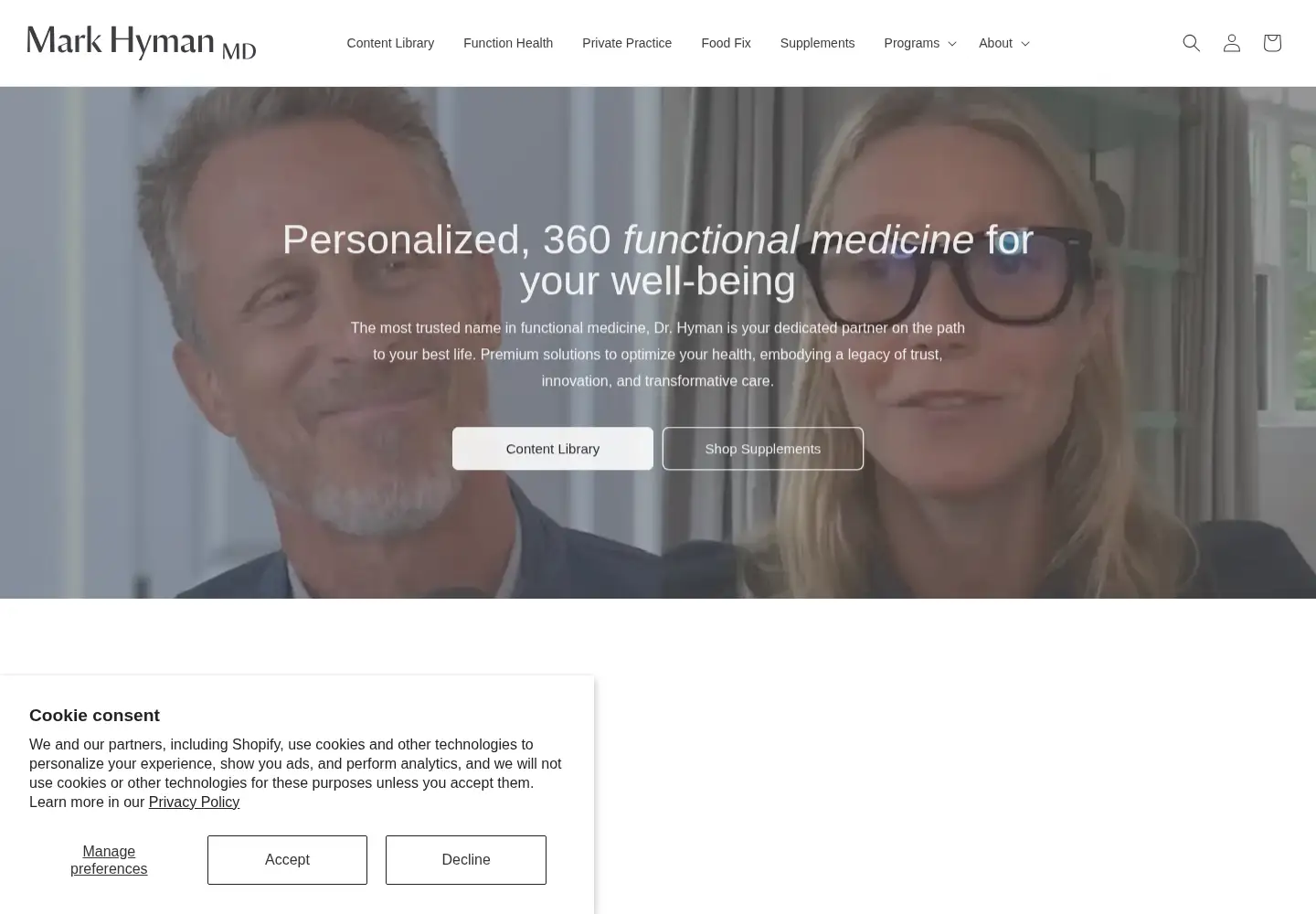 Screenshot of drhyman.com