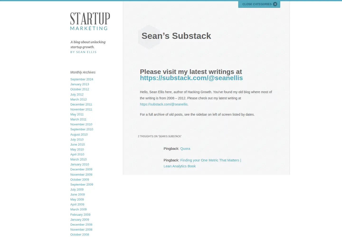 Screenshot of startup-marketing.com