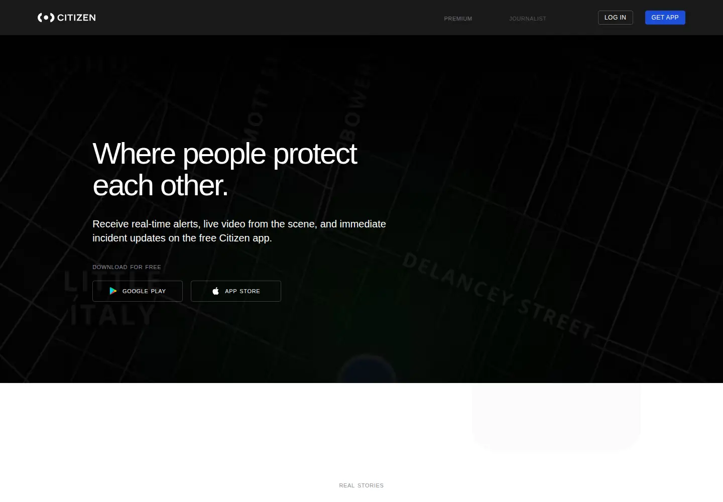 Screenshot of citizen.com