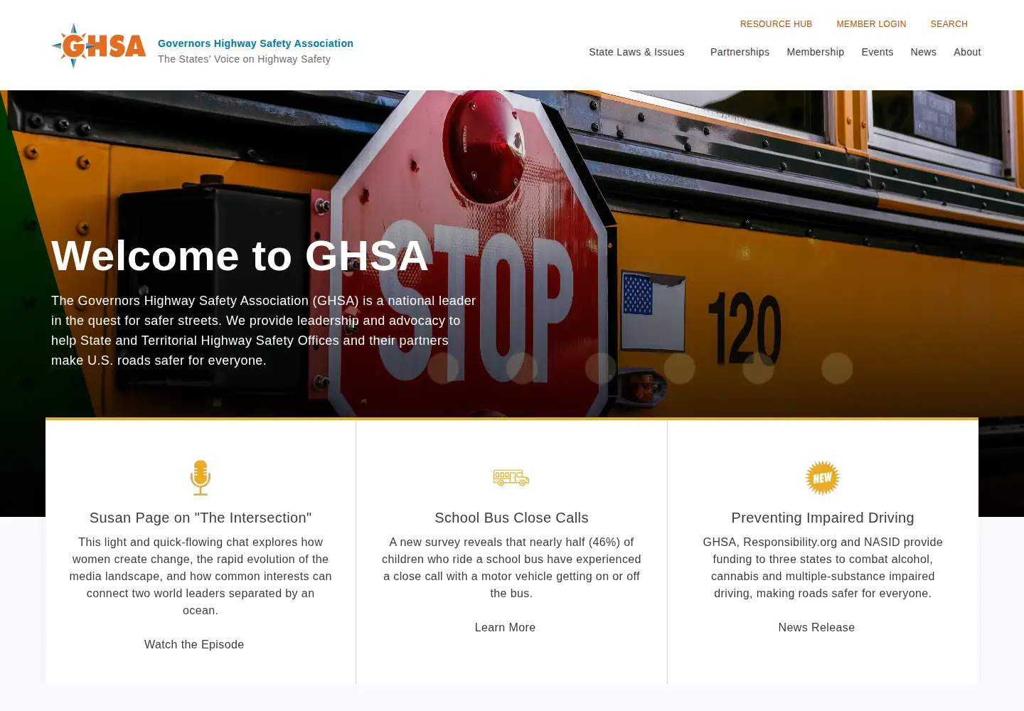 Screenshot of ghsa.org