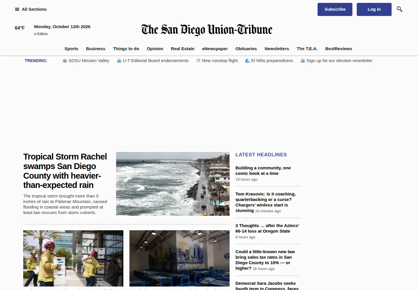 Screenshot of utsandiego.com