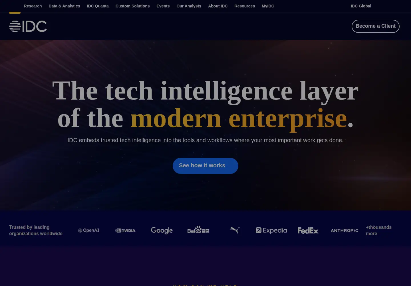 Screenshot of idc.com