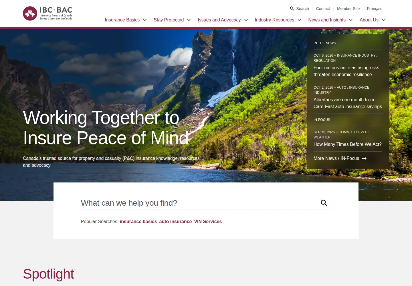 Screenshot of ibc.ca