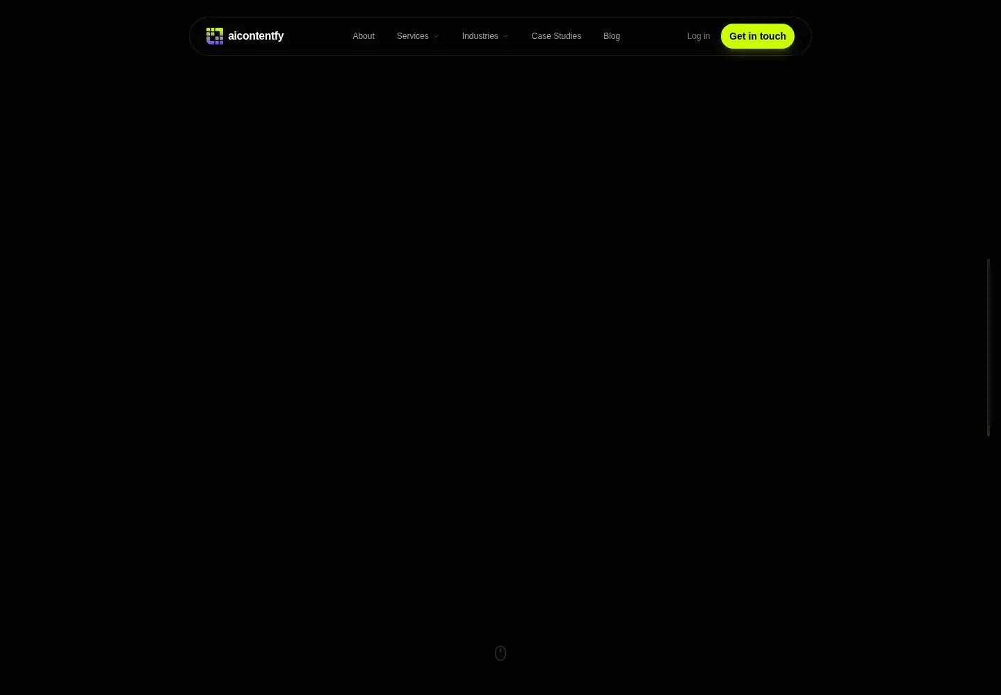 Captured homepage of aicontentfy.com in the current scan
