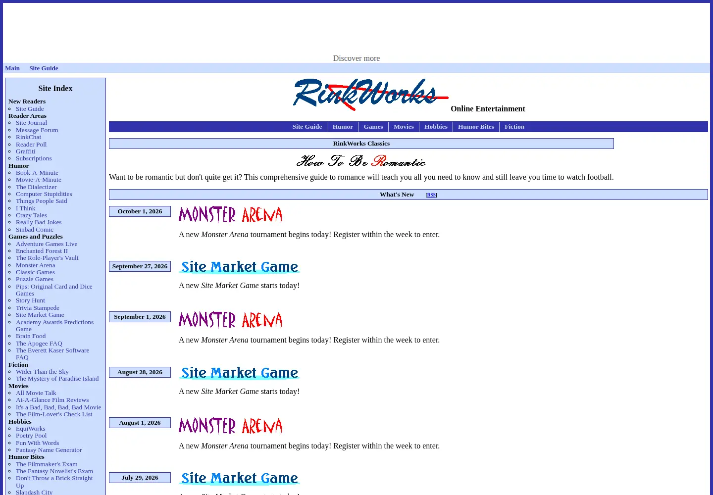 Screenshot of rinkworks.com