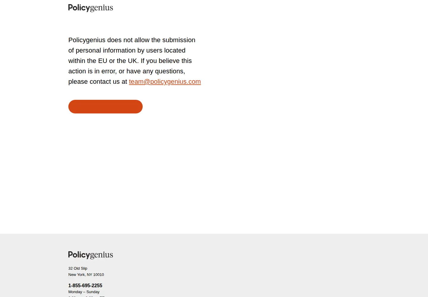 Screenshot of policygenius.com