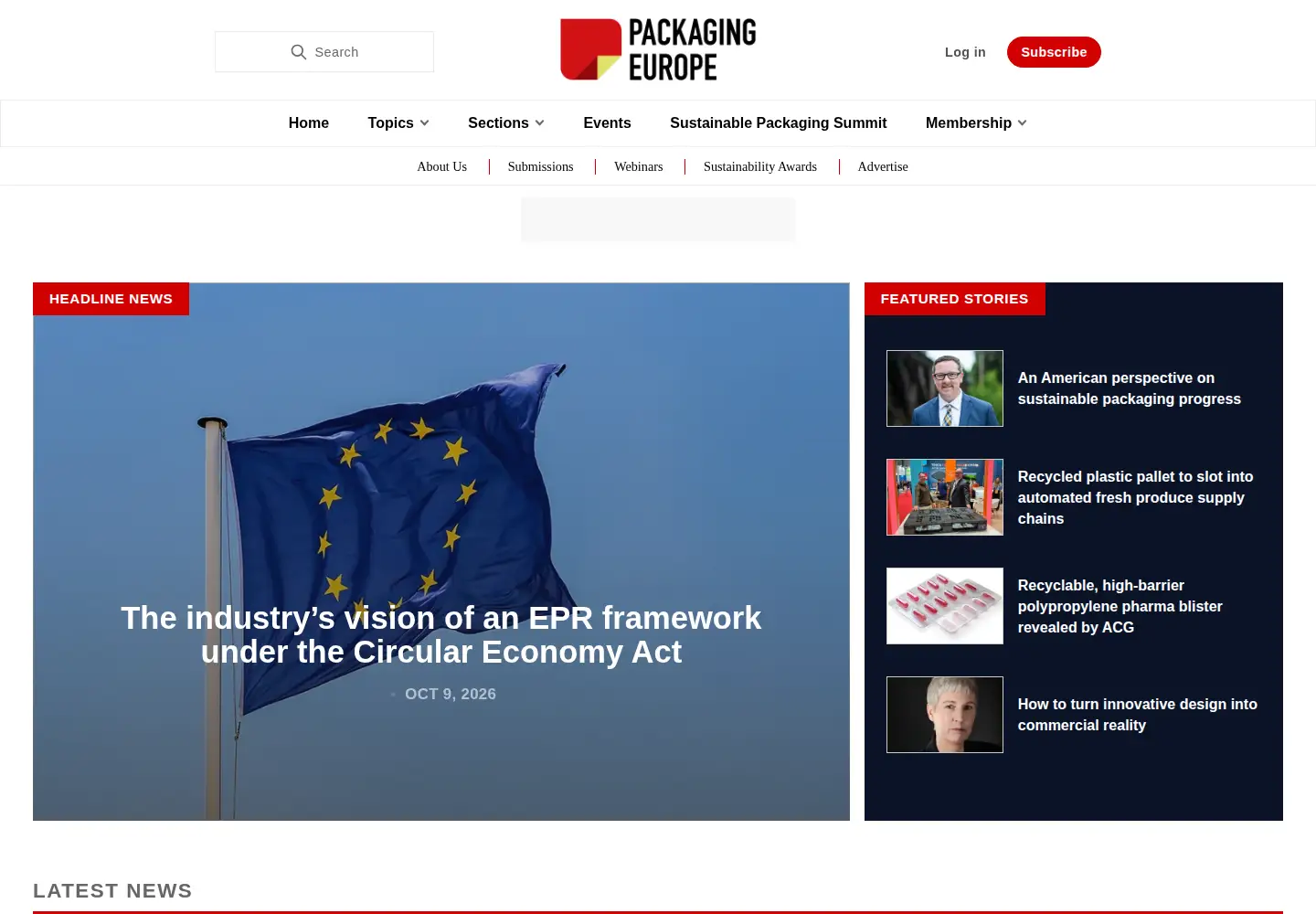 Screenshot of packagingeurope.com