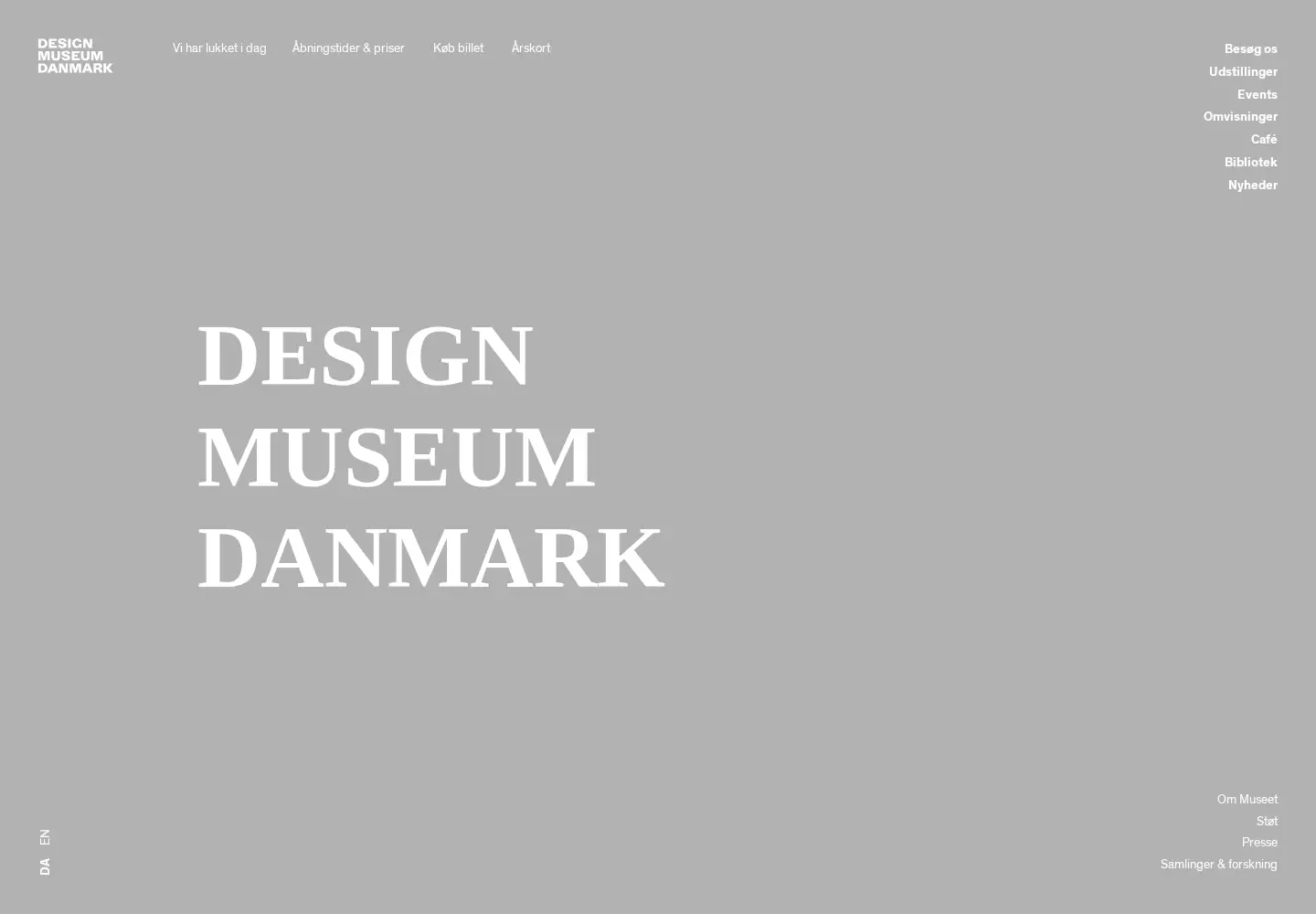 Screenshot of designmuseum.dk