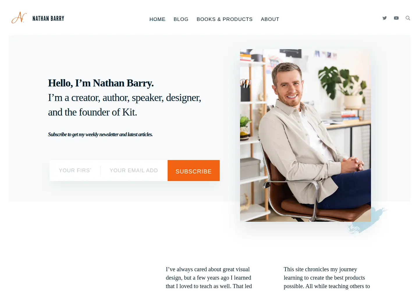 Screenshot of nathanbarry.com