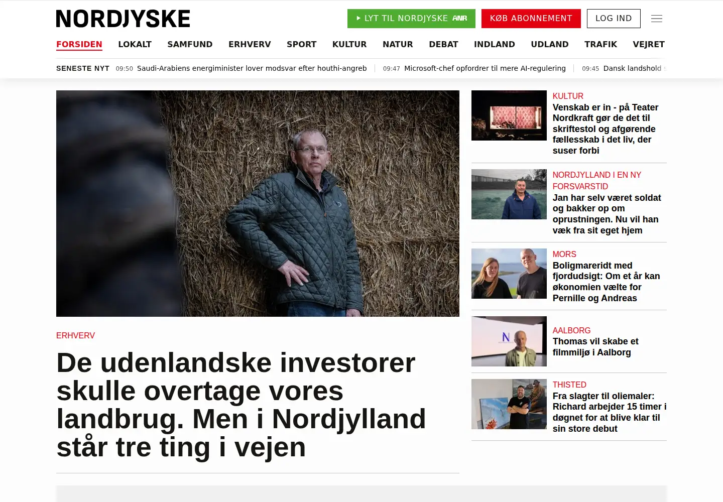 Screenshot of nordjyske.dk