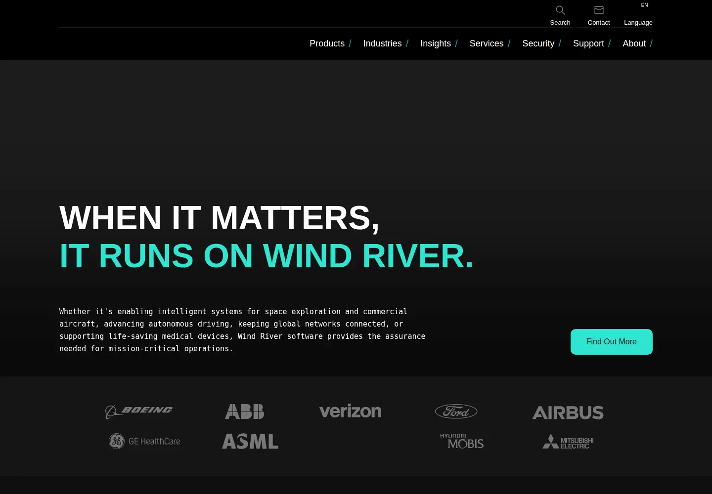 Screenshot of windriver.com