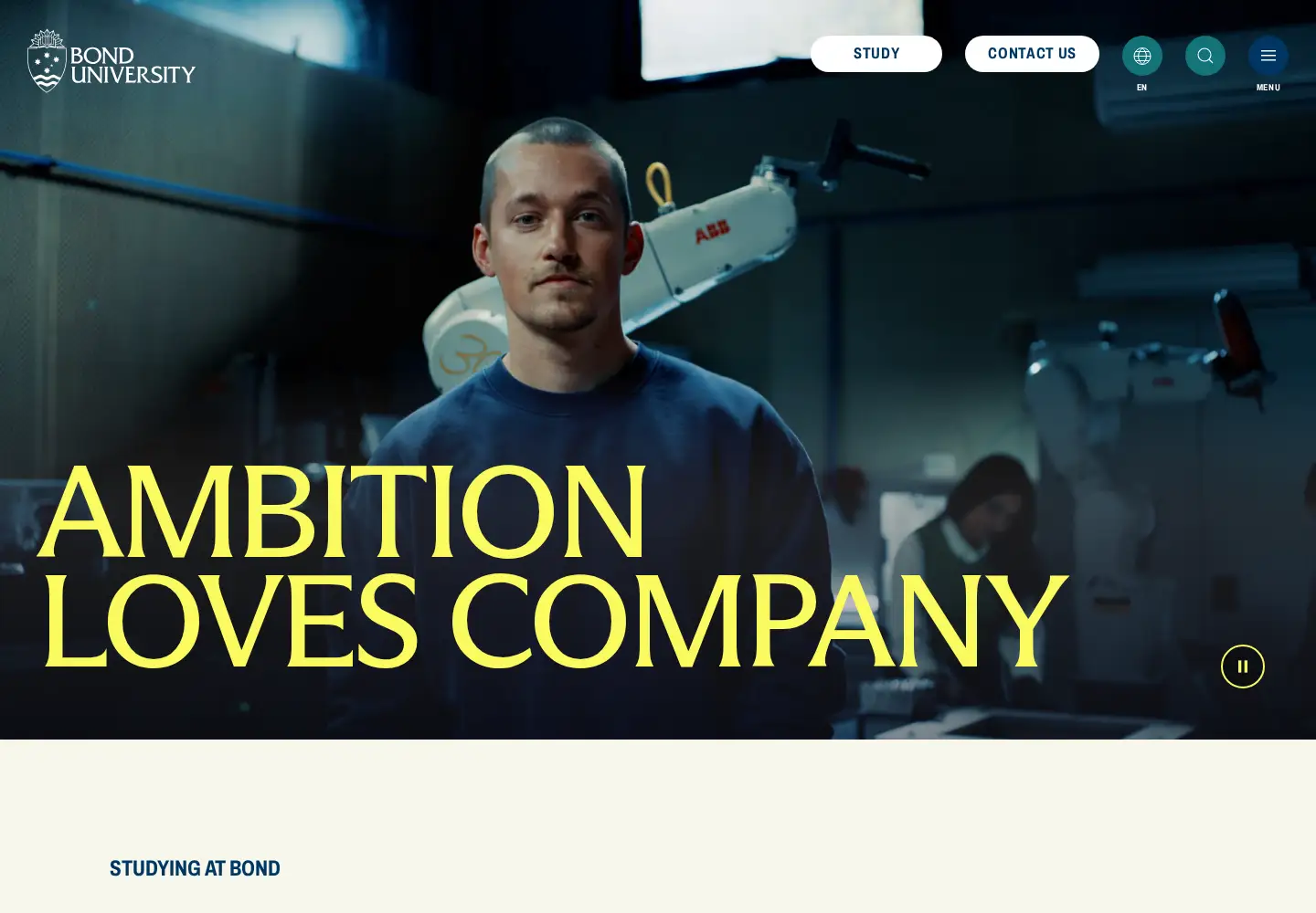 Screenshot of bond.edu.au
