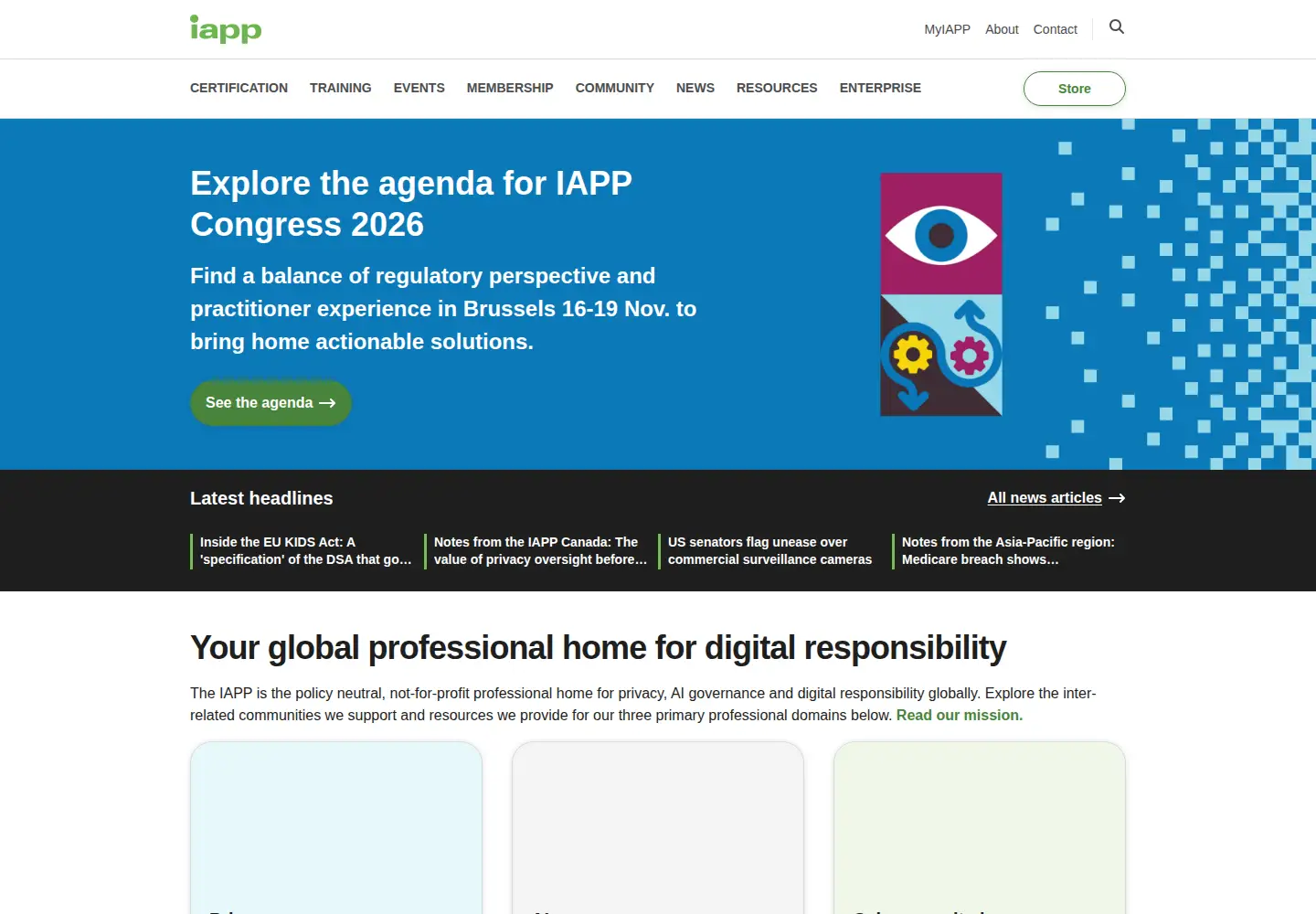 Screenshot of iapp.org