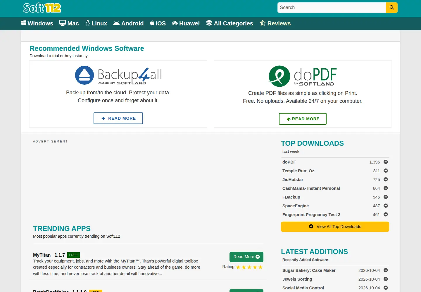 Screenshot of soft112.com