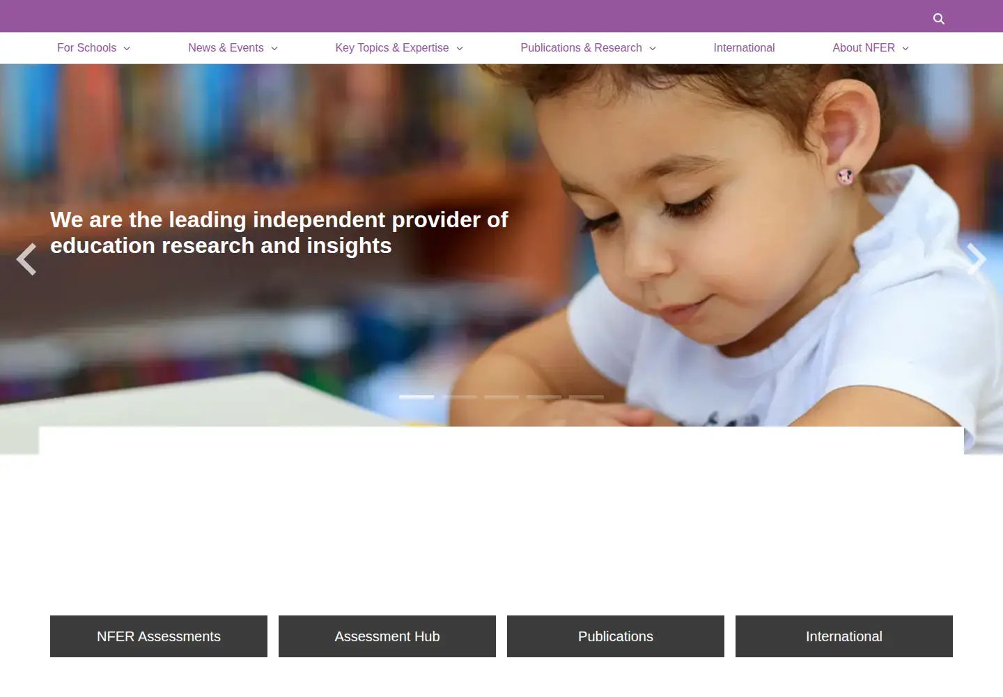 Screenshot of nfer.ac.uk