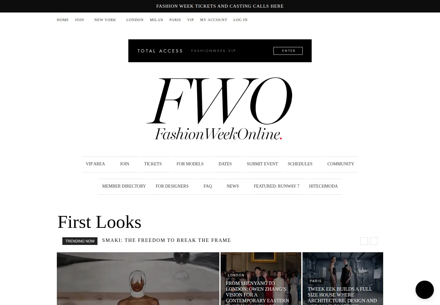 Screenshot of fashionweekonline.com