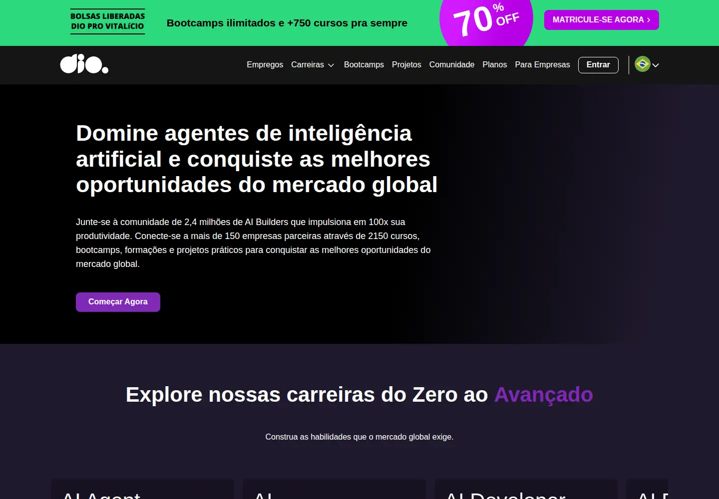Captured homepage of dio.me in the current scan