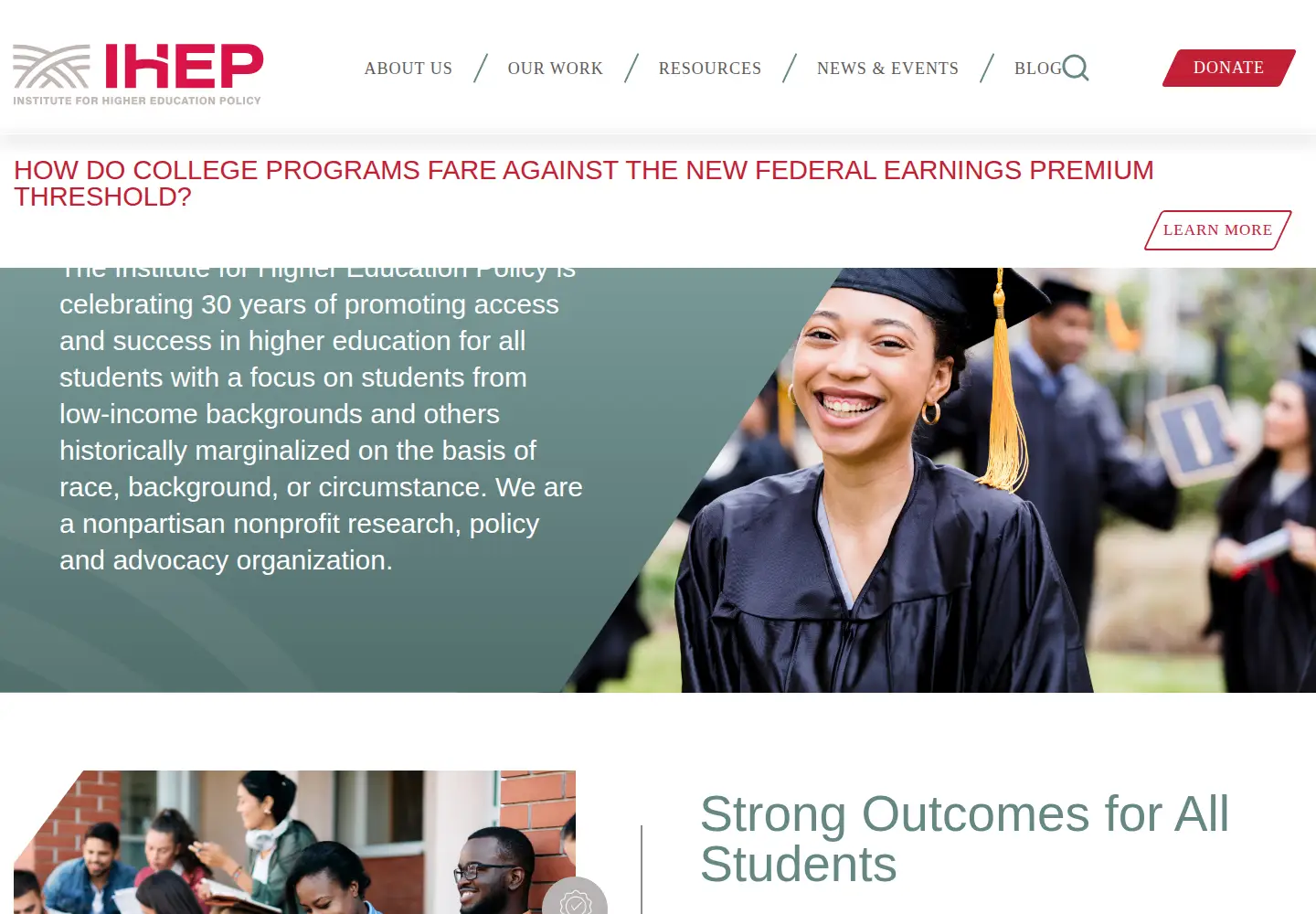 Screenshot of ihep.org