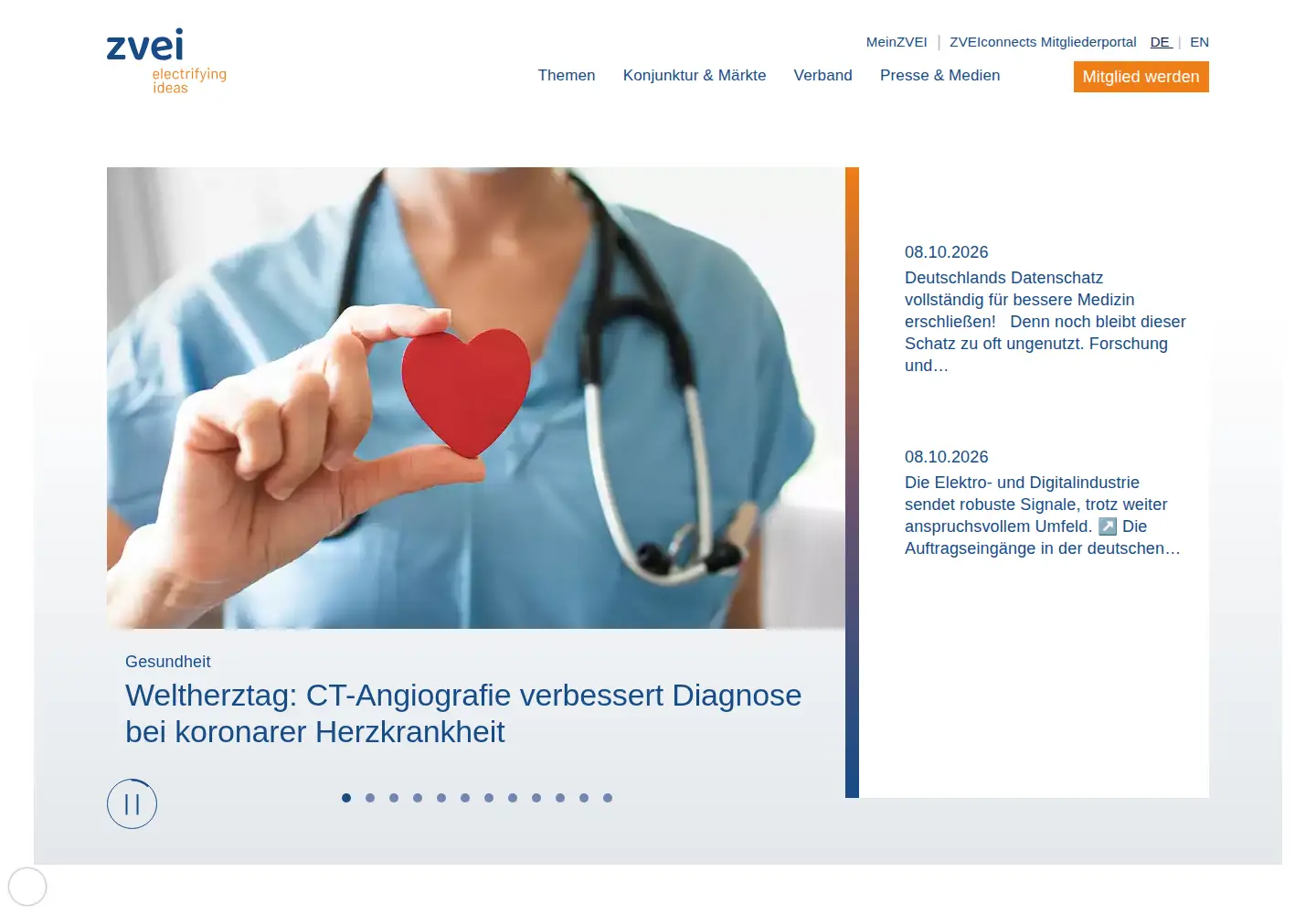 Screenshot of zvei.org