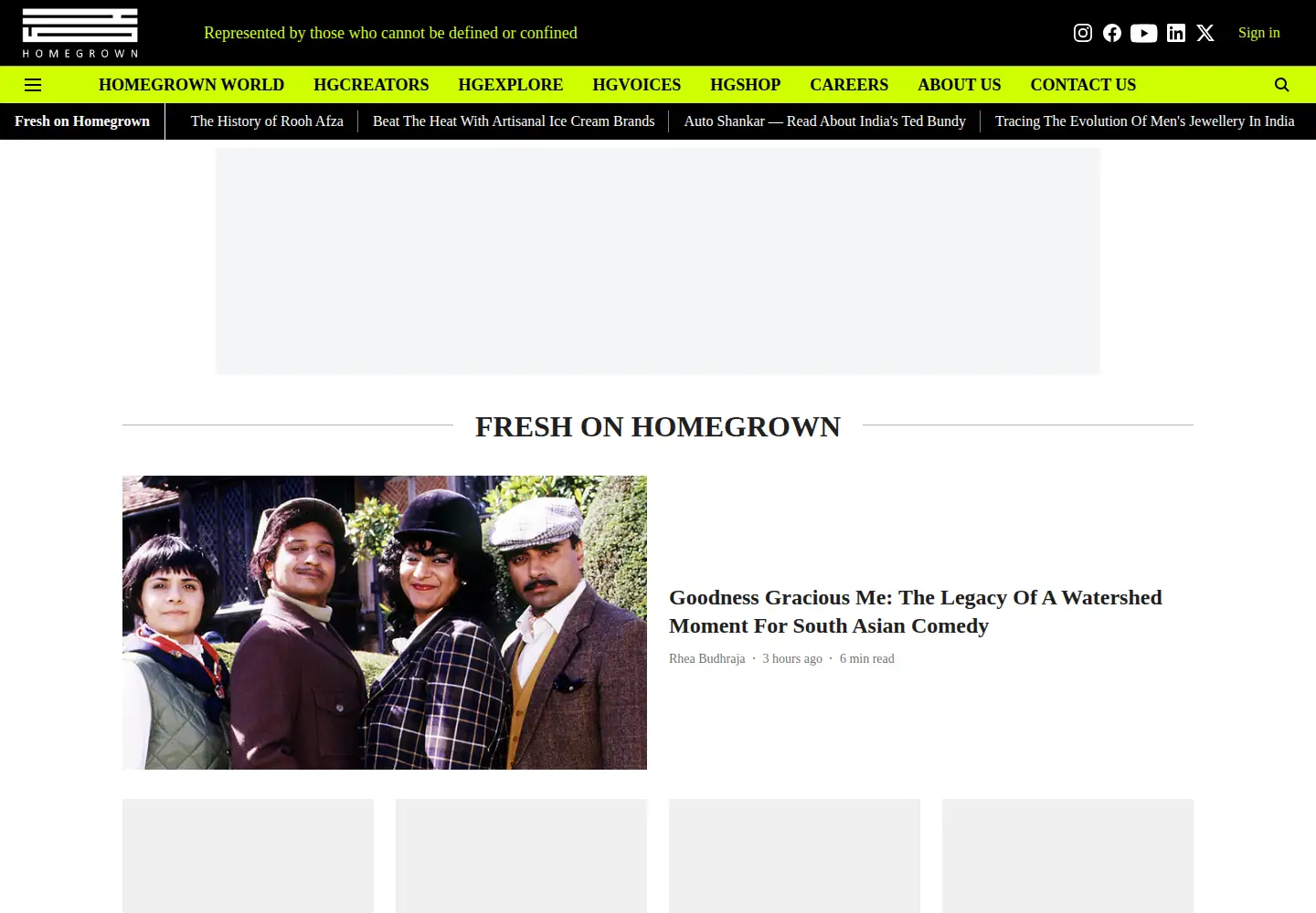 Screenshot of homegrown.co.in