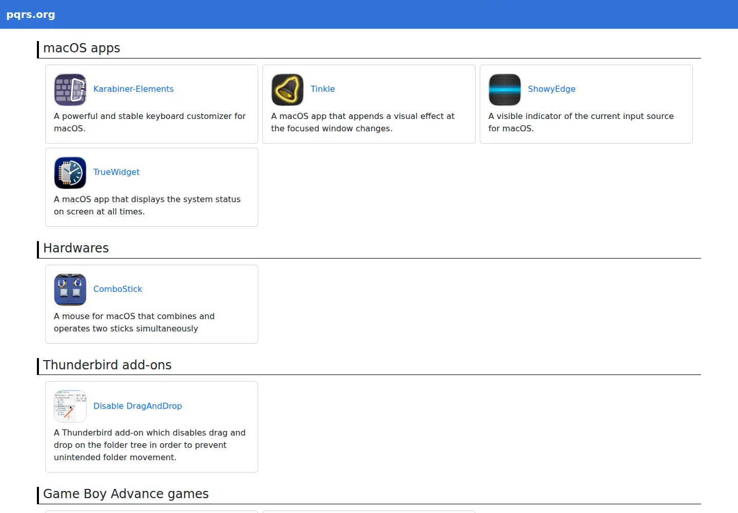 Screenshot of pqrs.org