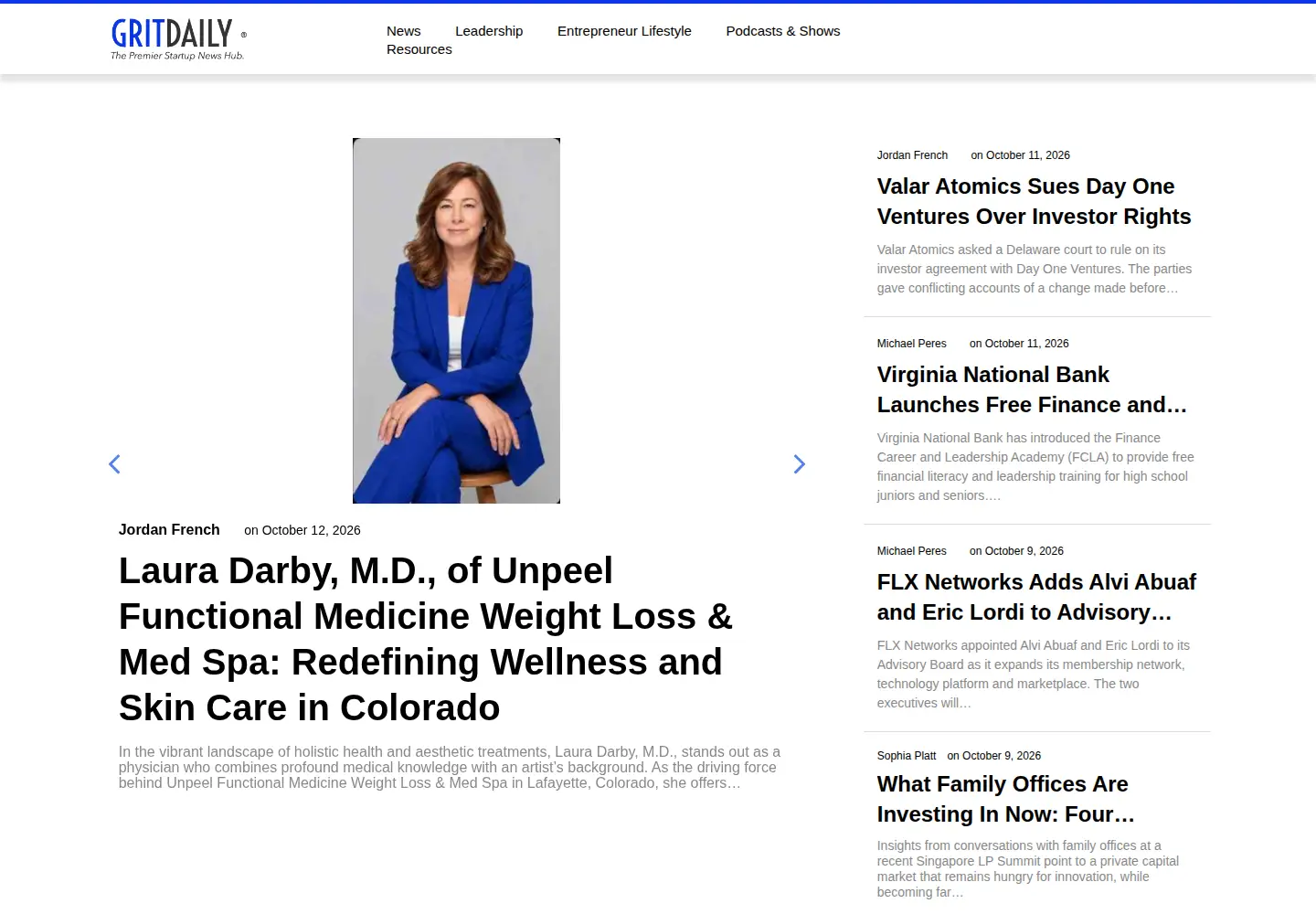 Screenshot of gritdaily.com