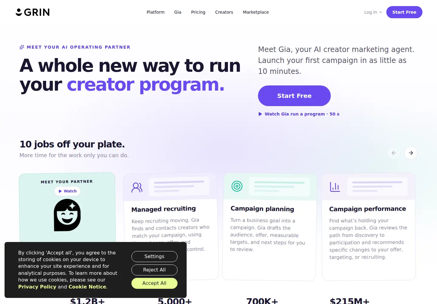 Screenshot of grin.co