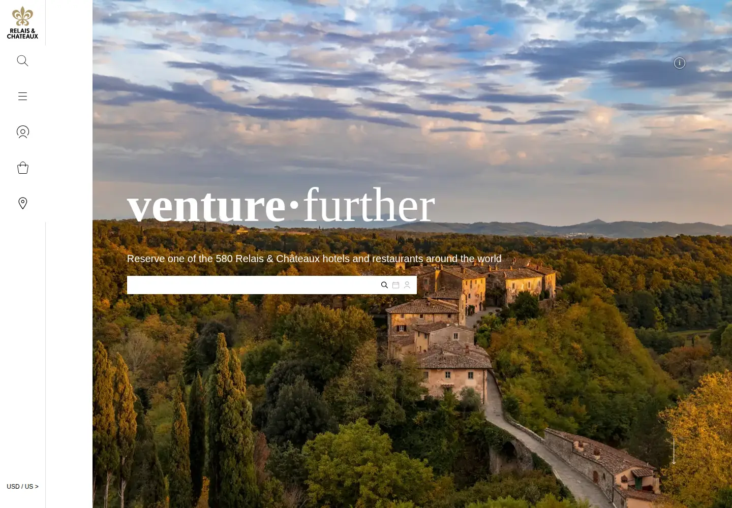 Captured homepage of relaischateaux.com in the current scan