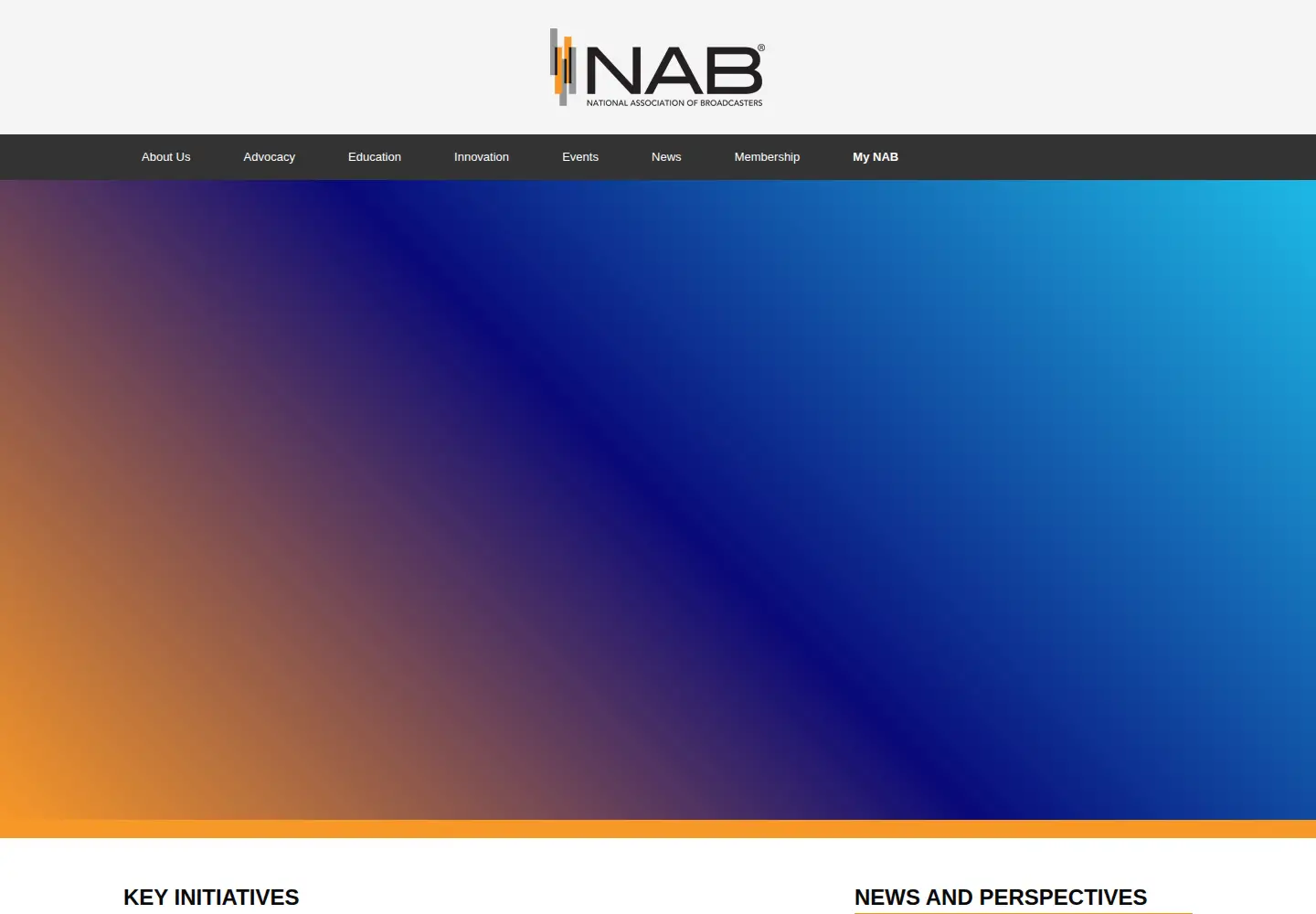 Screenshot of nab.org