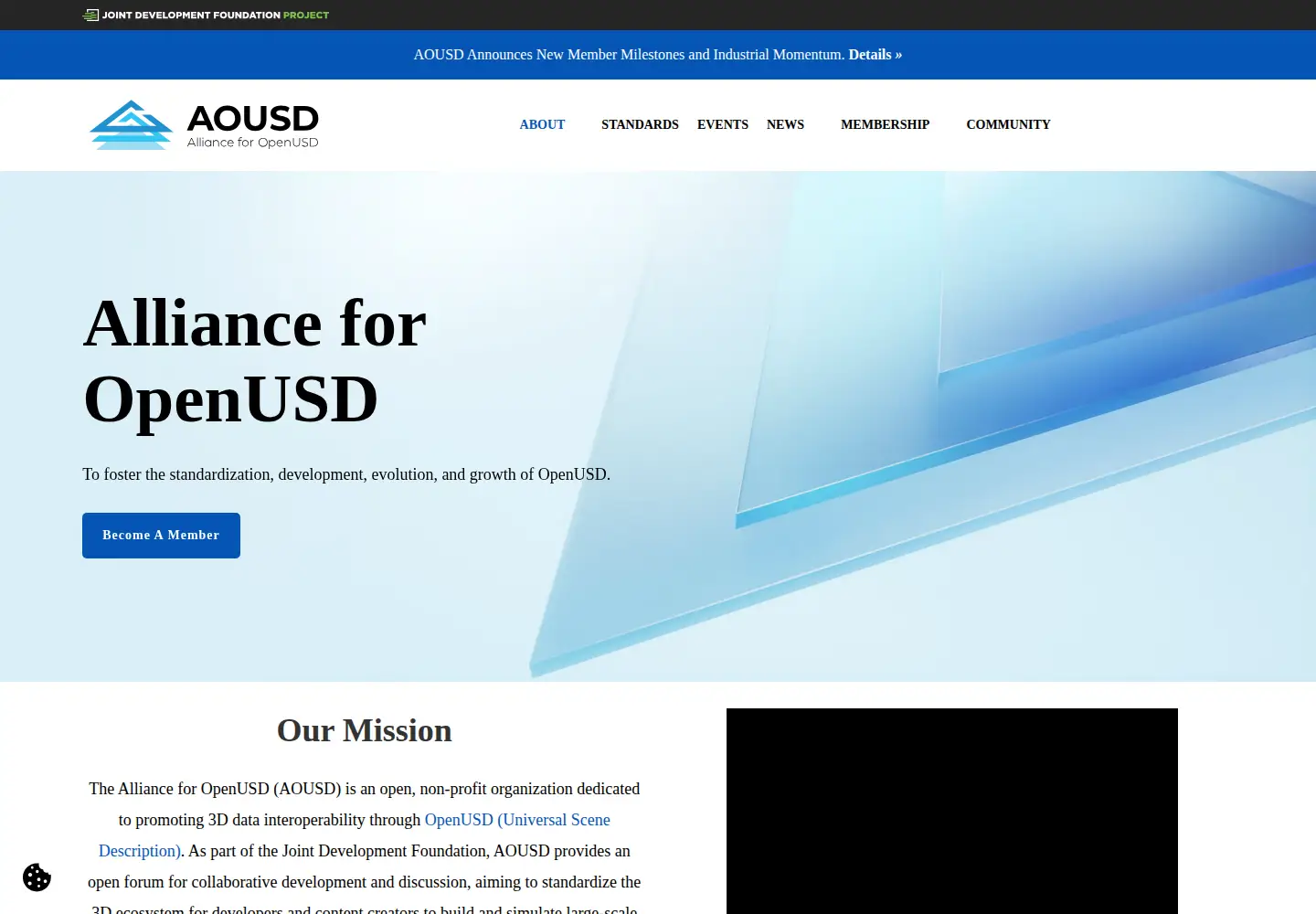 Captured homepage of aousd.org in the current scan