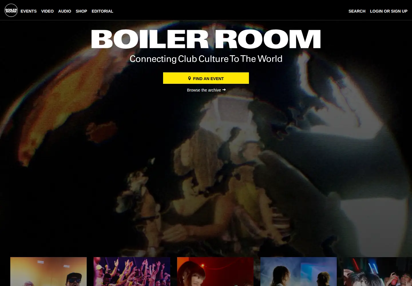 Screenshot of boilerroom.tv